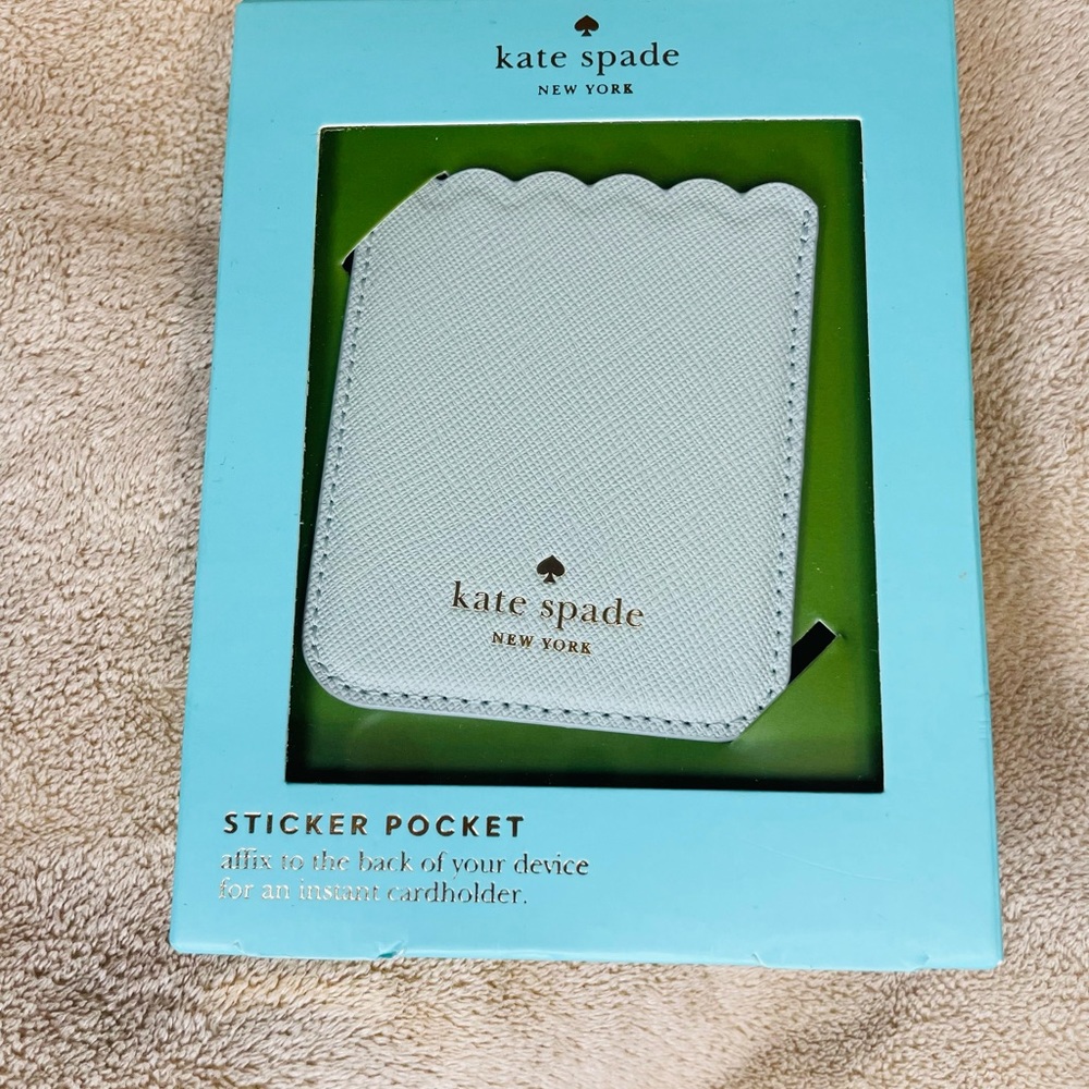 NWT Kate Spade Misty Mint Scallop Pocket Sticker